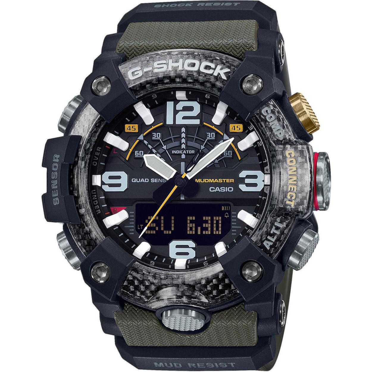 Casio horloge GG-B100-1A3ER heren kunststof 20 ATM 

Algemeen
Geslacht: heren
Model: GG-B100-1A3ER

Voordelen
- band plastic/silicone groen
- wijzerplaat zwart met beige streepjes
- boven gem. waterdicht: zwemmen/duiken
- datum
- quartz
- maat kast 52,9mm (breedte) 19,3mm (dikte)