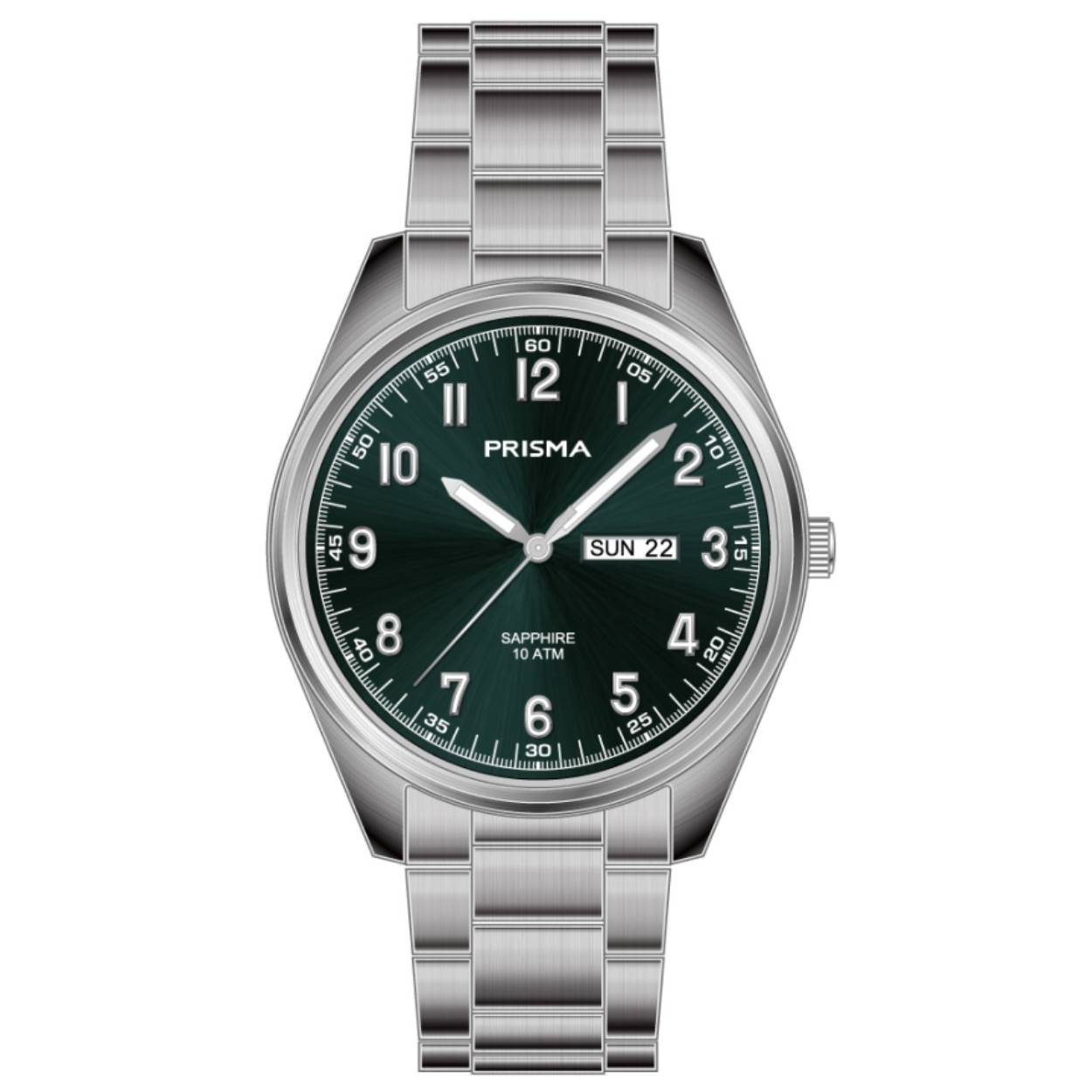 Prisma heren P.1305 horloge titanium saffierglas 10 ATM met een groene wijzerplaat

Algemeen
Artikelnummer: P1305
Geslacht: heren
Uurwerk: Miyota (GM02)
Waterbestendigheid: 10 ATM/BAR