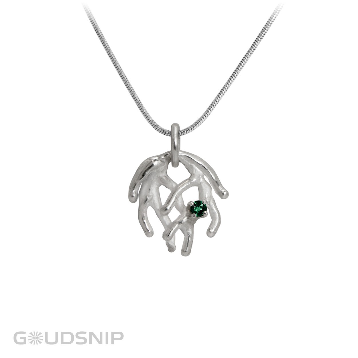 Zilveren hanger gemaakt in ons eigen atelier geïnspireerd op de mooie koralen uit de zee.  Deze hanger is ook verkrijgbaar in geoxideerd zilver, zonder edelsteen.

De hanger is exclusief collier