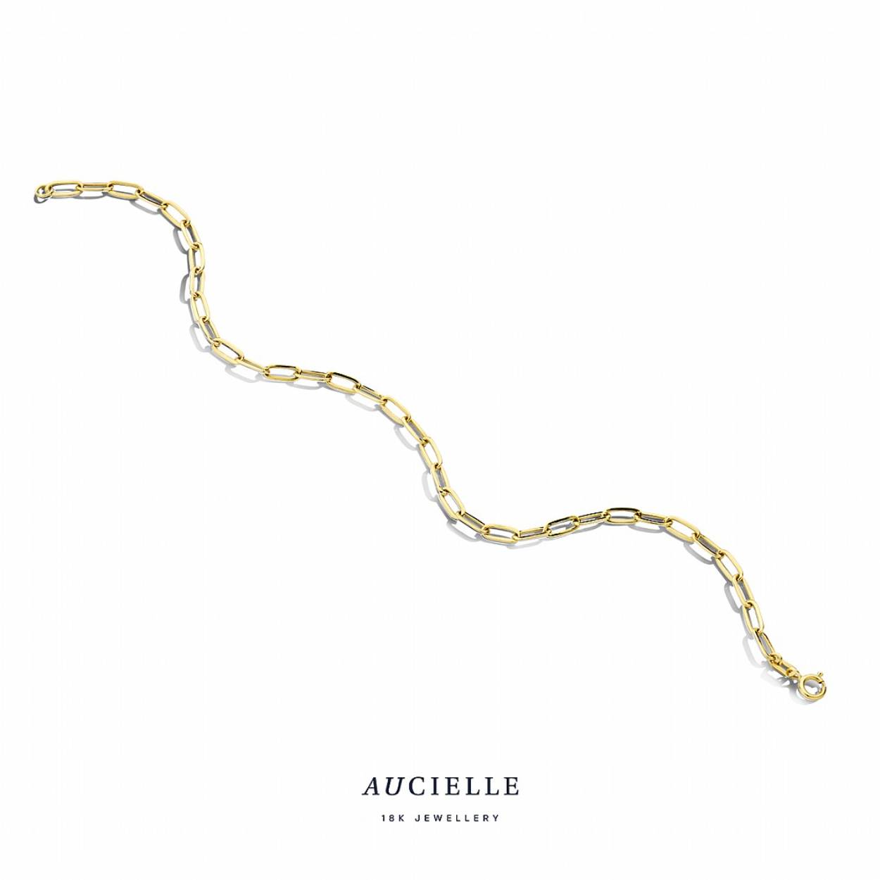 18 kt gouden armband van het merk Aucielle
Paperclip schakel