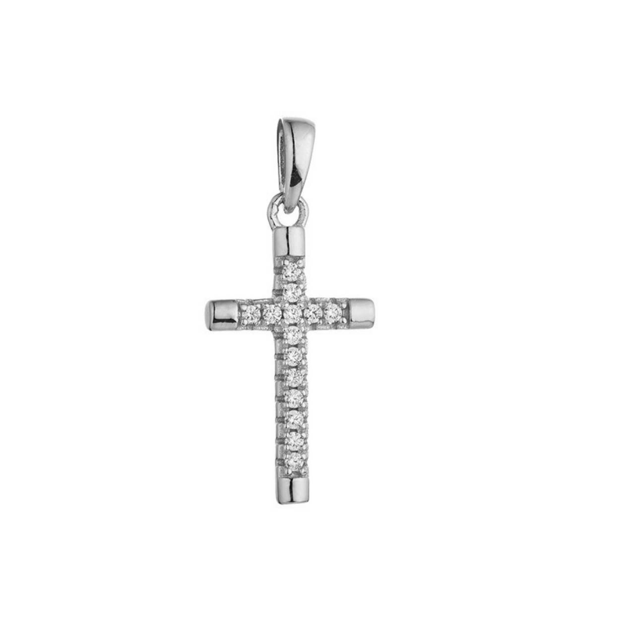 MY iMenso ODM "Cross Tondo CZ 25mm" pendant