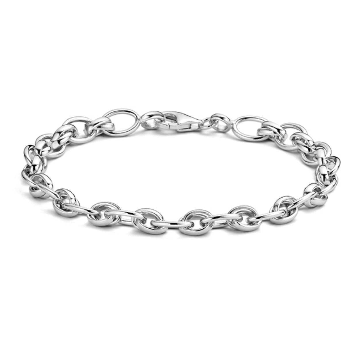 Zilver Rosa di Luca armband 19,5 cm