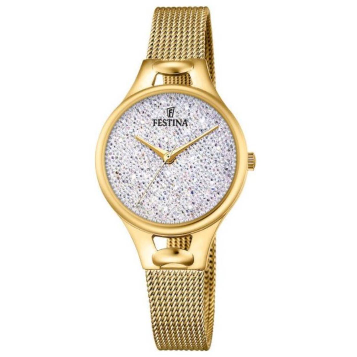 Festina dames horloge edelstaal band Swarovski Dbl White F20332/1
