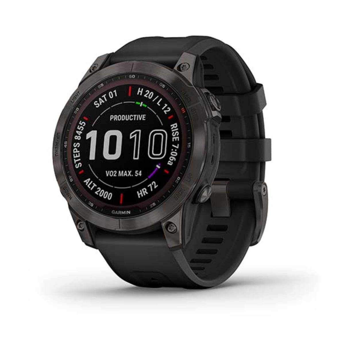 Deze Garmin smartwatch behoort tot Fenix 7 collectie.
Referentienummer: 010-02540-35

De Garmin Fenix 7 is meest geavanceerde multisport smartwatch. Gemaakt voor performance met premium materialen en een vernieuwd, stevig en atletisch design.

Deze Garmin Fenix 7 is 47mm en heeft een carbon grey DLC titanium kast en een zwarte polsband. De batterijduur is maar liefst 22 dagen in smartwatch modus en 81 uur in GPS modus.