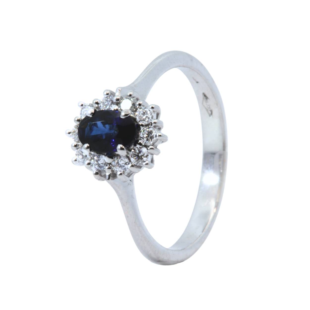 Giorgio Visconti AB16671AZ ring in 18kt witgoud met diamant FGVS 0.23ct & 0.62ct 