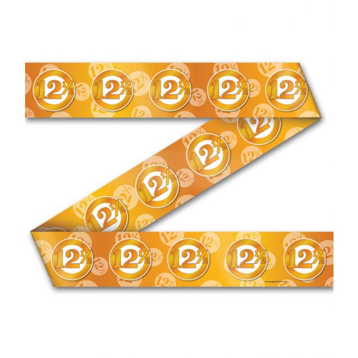 Deze feestelijke tape met vlaggetjes zijn namelijk te krijgen voor elk soort feestje! Een verjaardag, geboorte, huwelijk, iemand die geslaagd is, of een feestje omdat iemand 30 jaar getrouwd is, alles is mogelijk.  lengte (cm) 1200 breedte (cm) 9