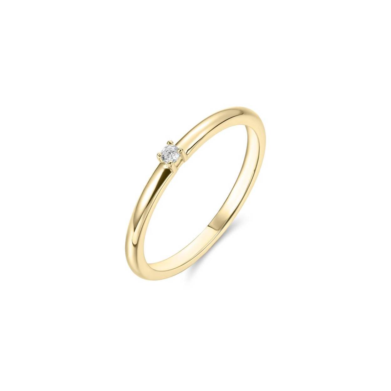 Gisser Gdn ring met diamant 0.03ct maat 54