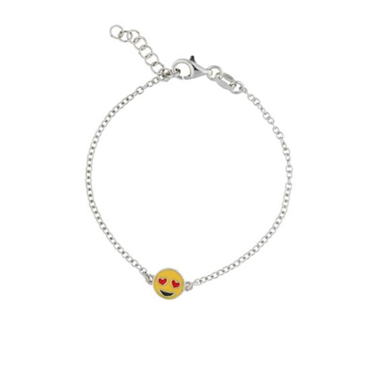 Zilveren kinderarmband met smiley
