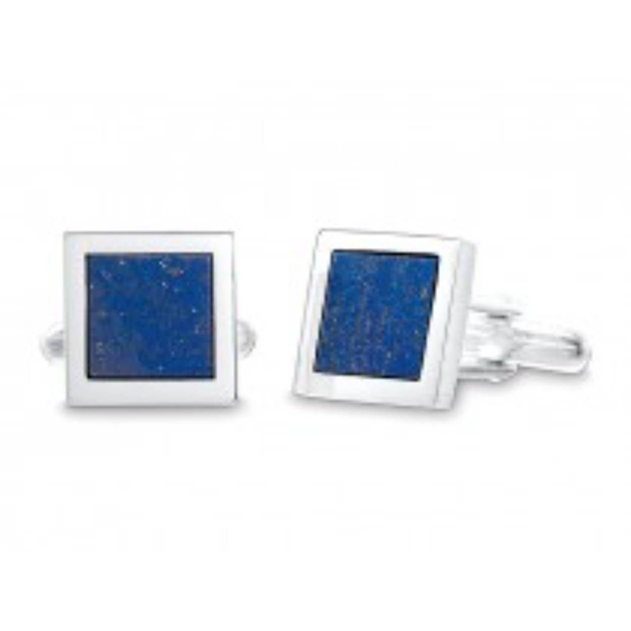 zilveren manchetknopen van Quinn met Lapis Lazuli