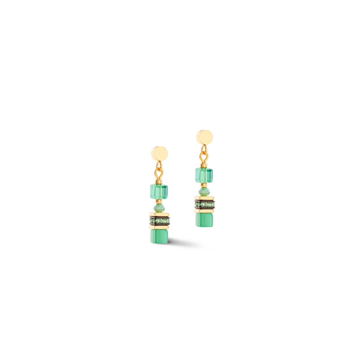 Coeur de Lion oorhangers met polaris en crystals