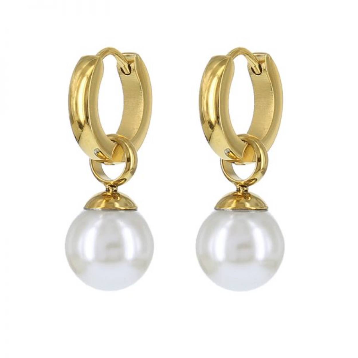 Kalli creolen stainless steel
gold-white