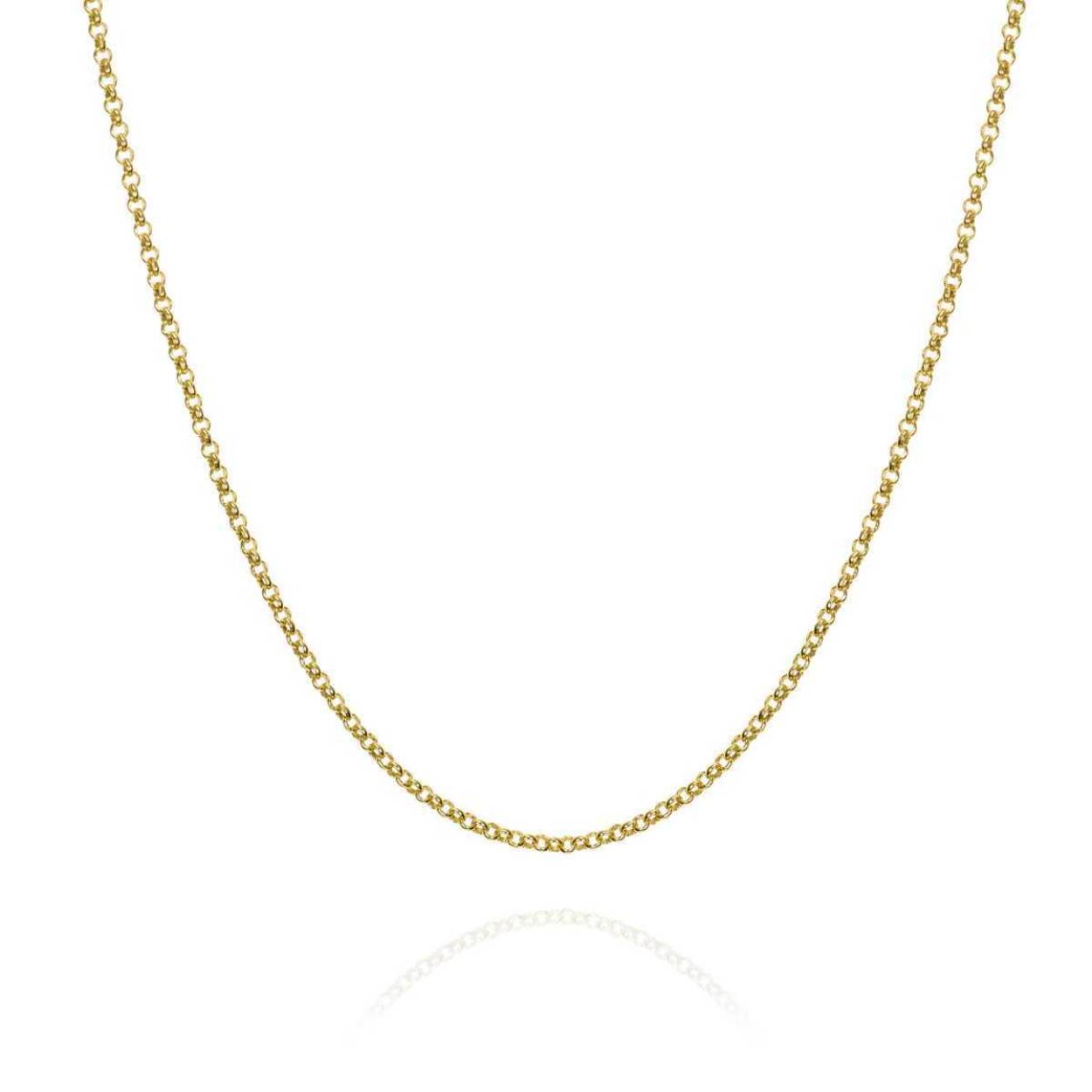 Jorge Revilla anker collier zilver 18 krt. goldplated 45 cm 