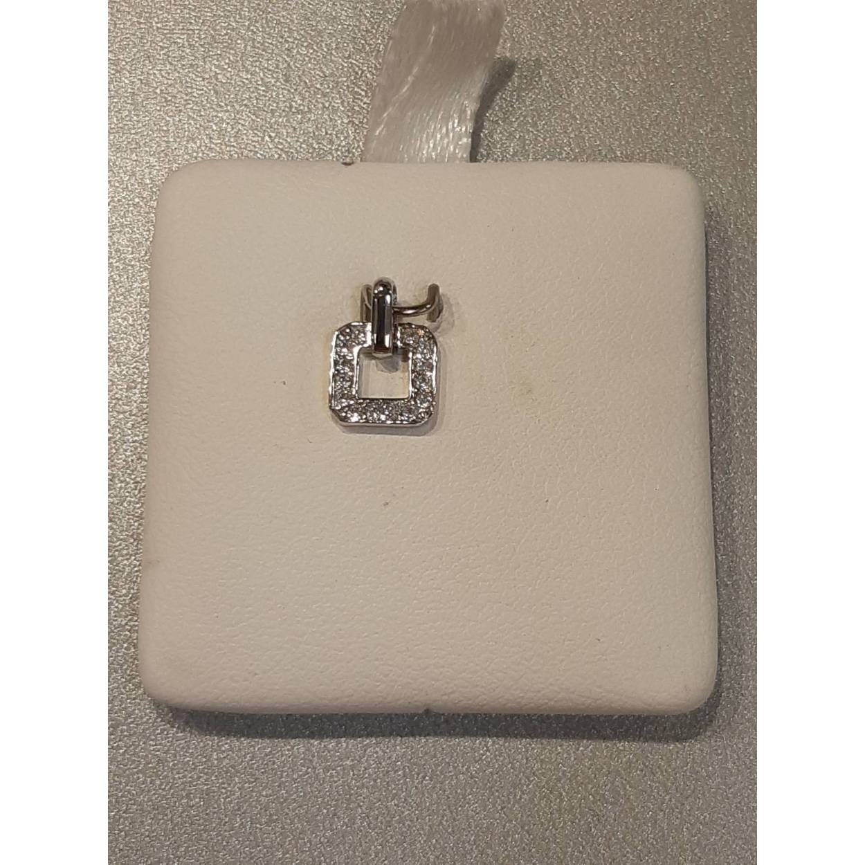 witgouden hanger 18kt
met stenen