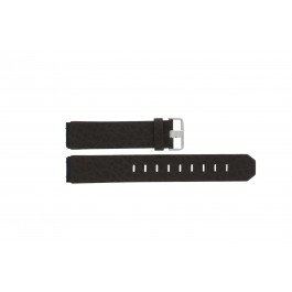 Zwarte leren horlogeband voor jacob jensen horloge 890 serie
