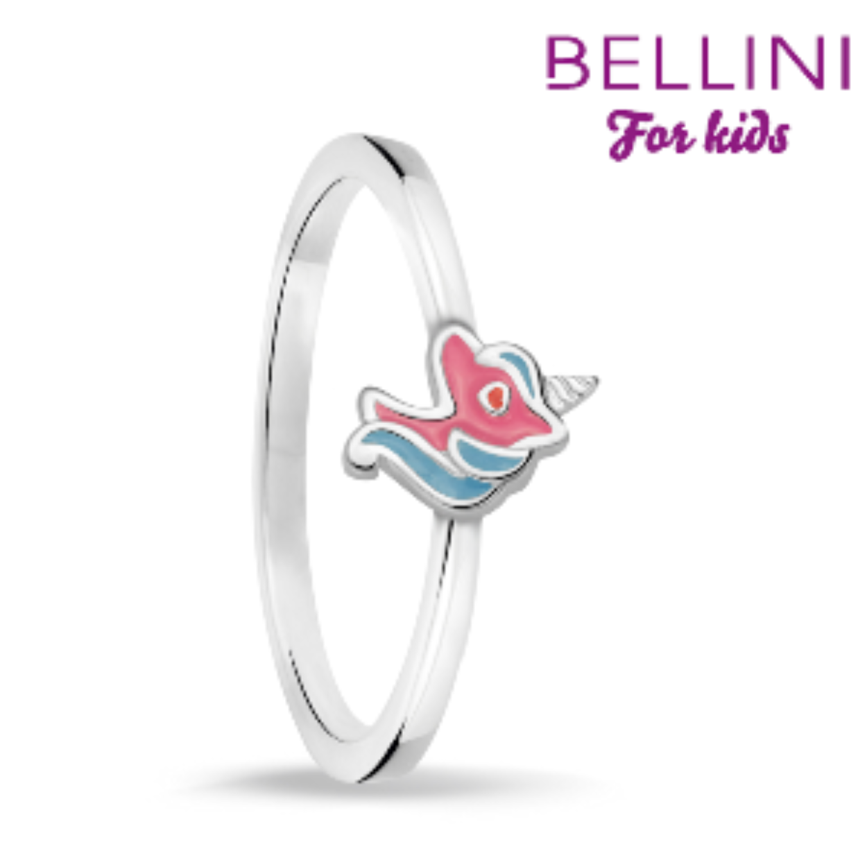Kinderring met roze eenhoorn