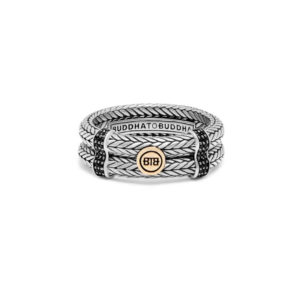 Buddha to buddha zilver/goud 842-18 ELLEN DOUBLE RING 18 limited edition