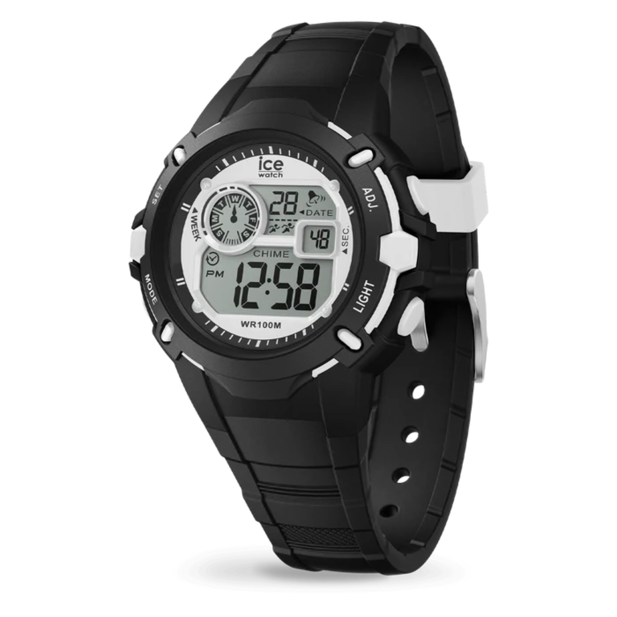Ice digit Black white small