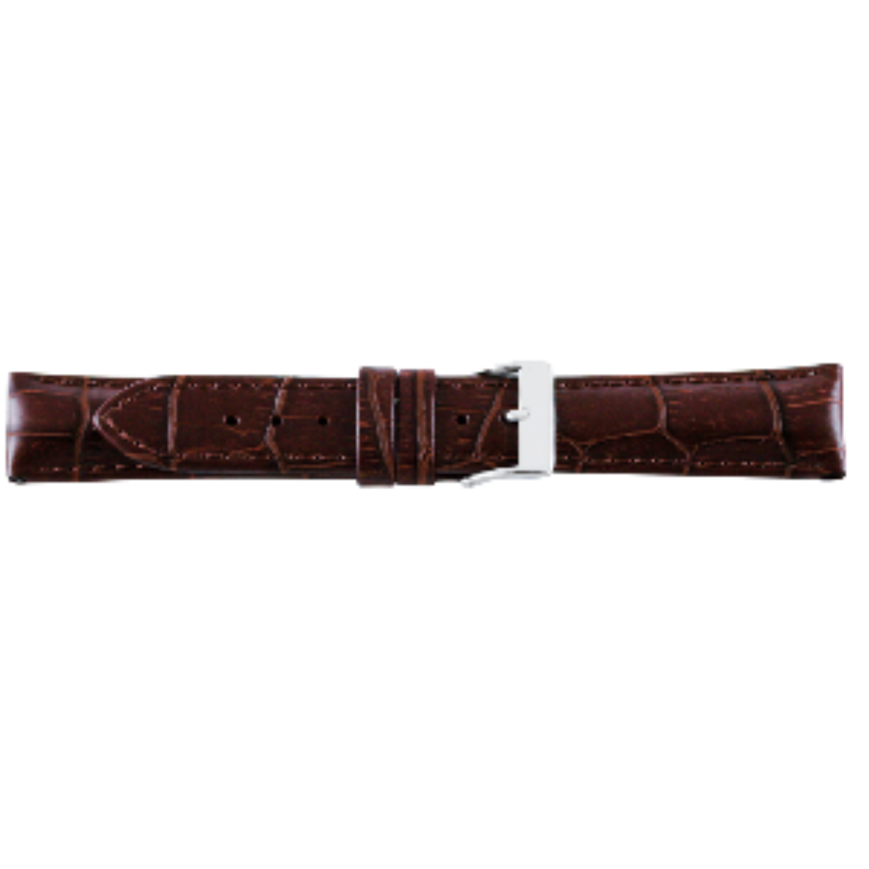 Horlogeband bruin leer