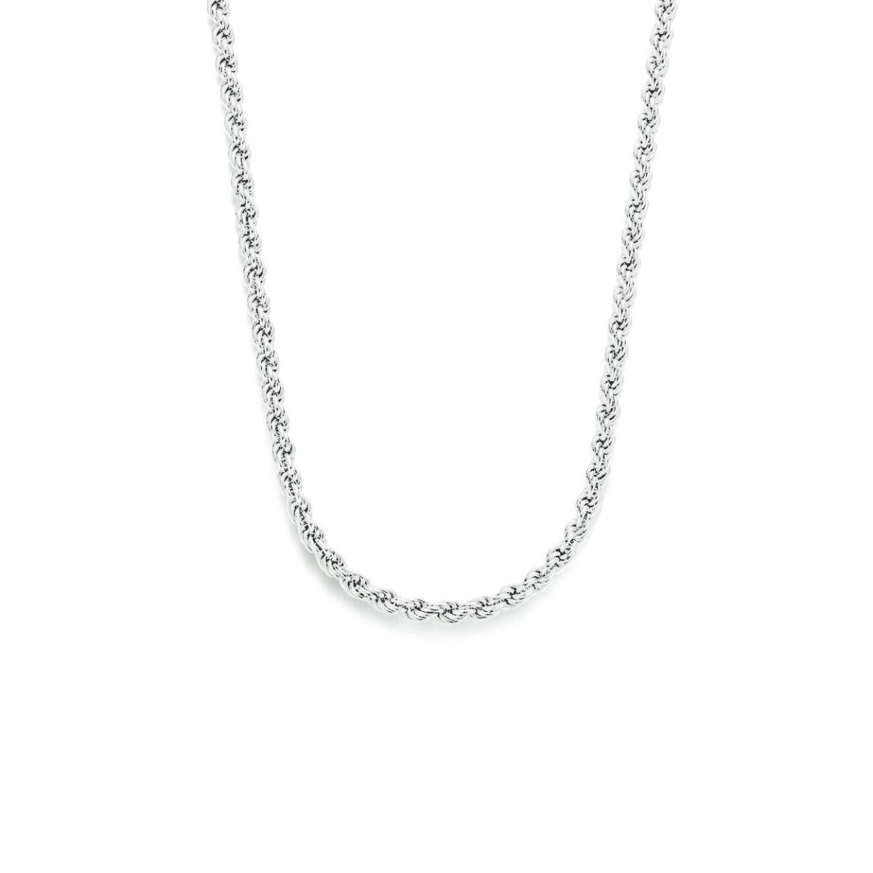 Zilveren koord collier