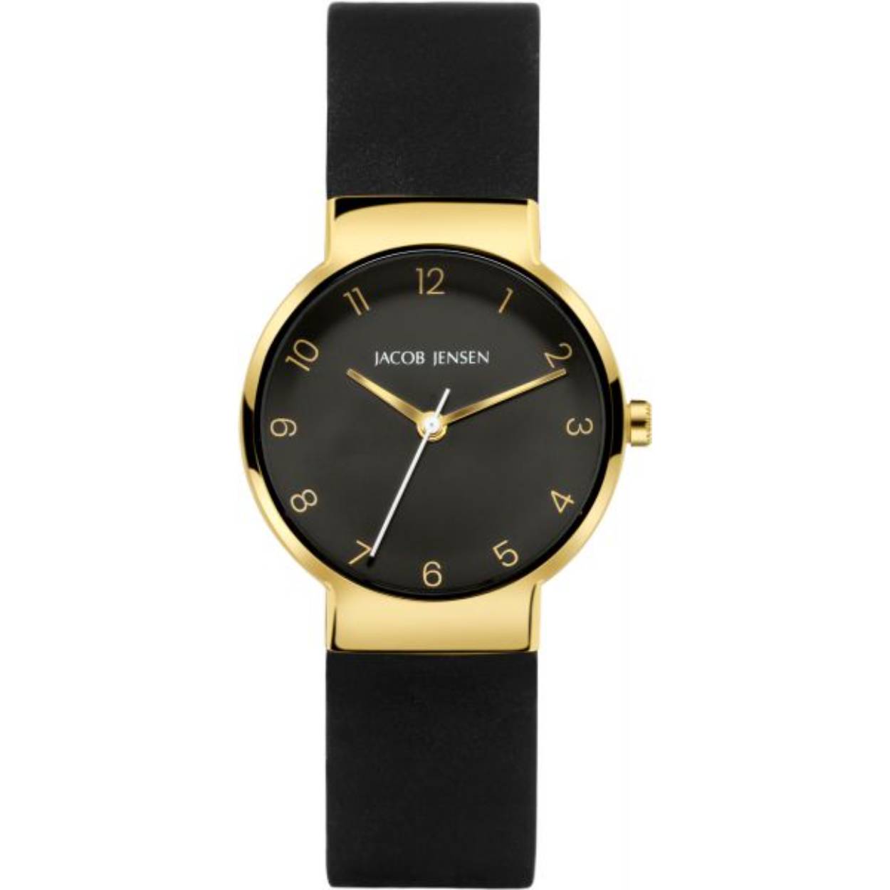 195 Jacob Jensen titanium horloge, Timeless Nordic zwart/zwart gold