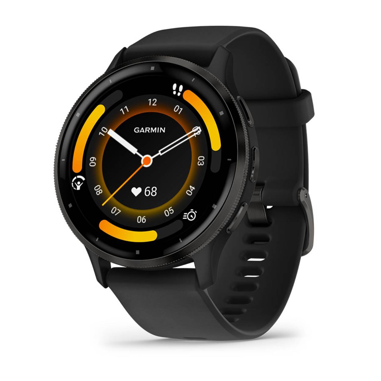 De Venu 3 is speciaal ontworpen met geavanceerde gezondheids- en sportfuncties en de mogelijkheid om te bellen en sms-berichten te sturen1. Hij is meer dan alleen een smartwatch — hij is je persoonlijke coach om je pols om elk doel te ondersteunen.

 

Het horloge heeft een diameter van 45mm, voorzien van Amoled scherm en het is enorm licht van gewicht. Verder heeft het horloge Maximaal 14 dagen batterijduur in smartwatchmodus. Het heeft enorm veel fitness en sport functionaliteiten (30 sportapps) en is gekoppeld met een Garmin connect app.