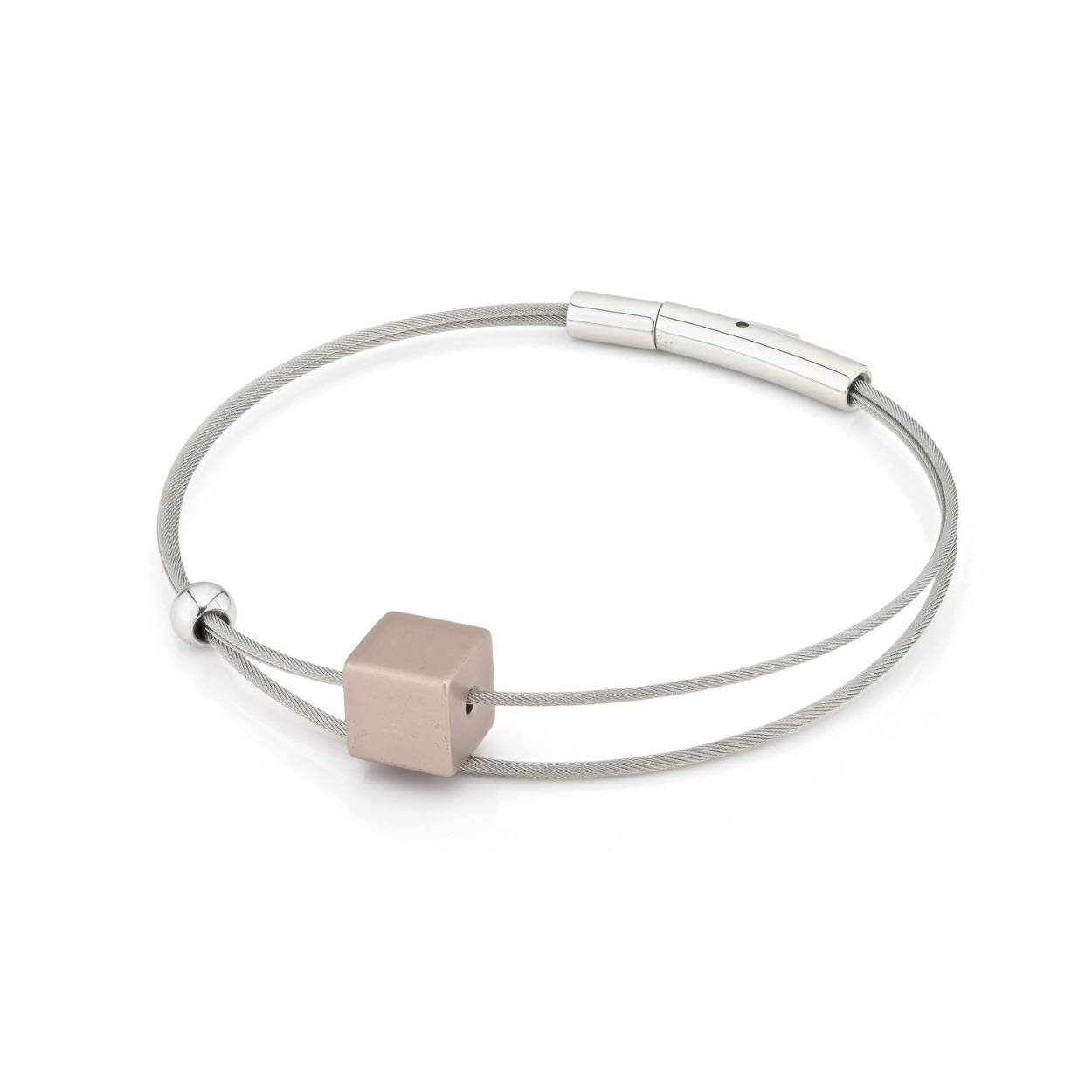 armband blokje brons kleur