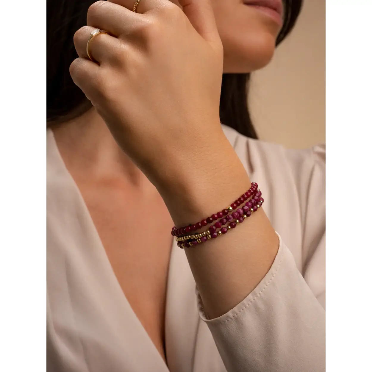 Fuchsia Jade Universe armband