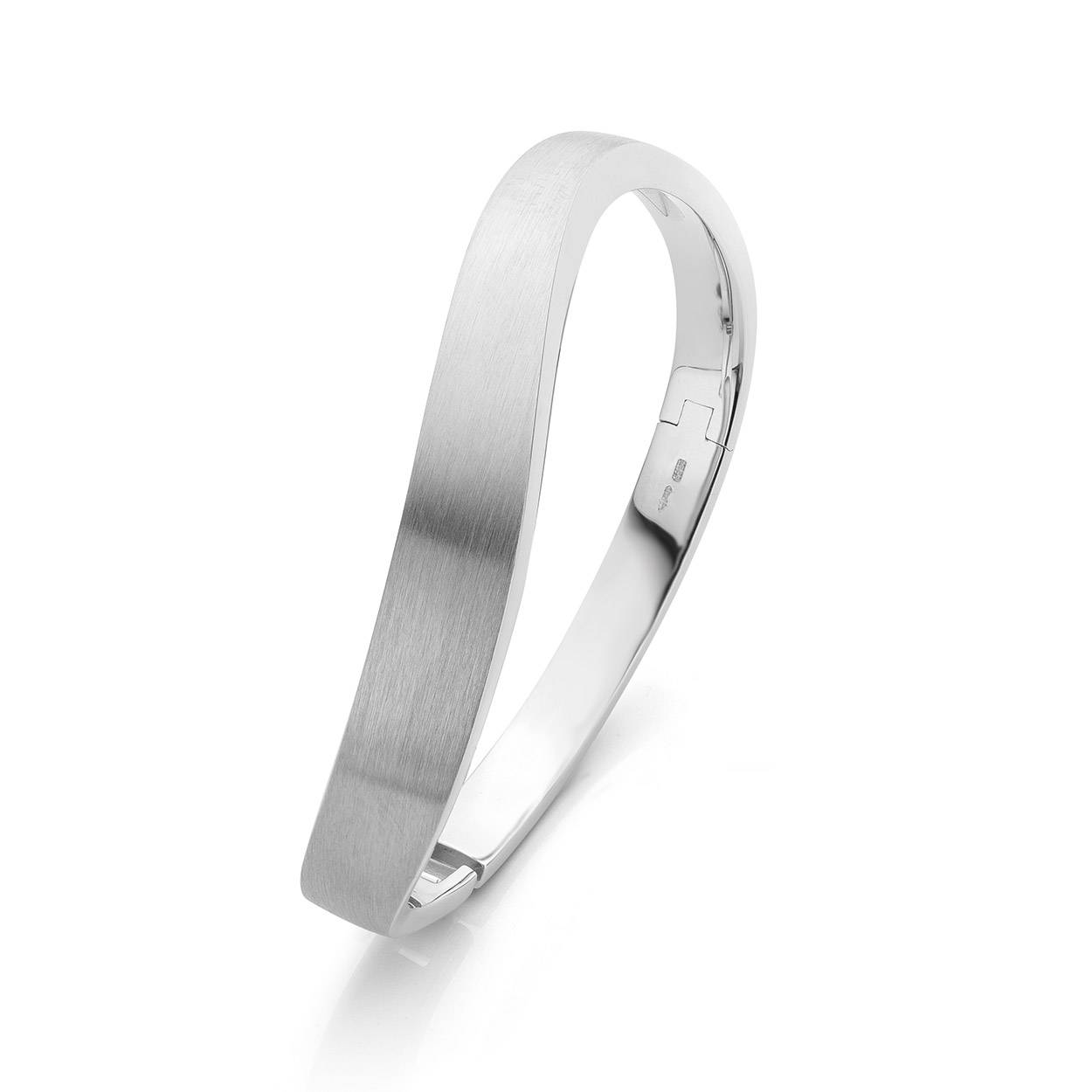 Zilveren spang armband rhoudium