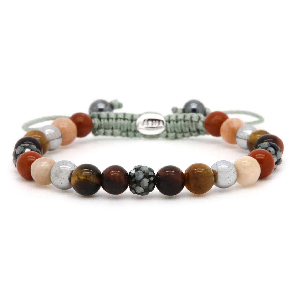 Karma Armband Spiral Pumpkin pie XS (hematite crystal)