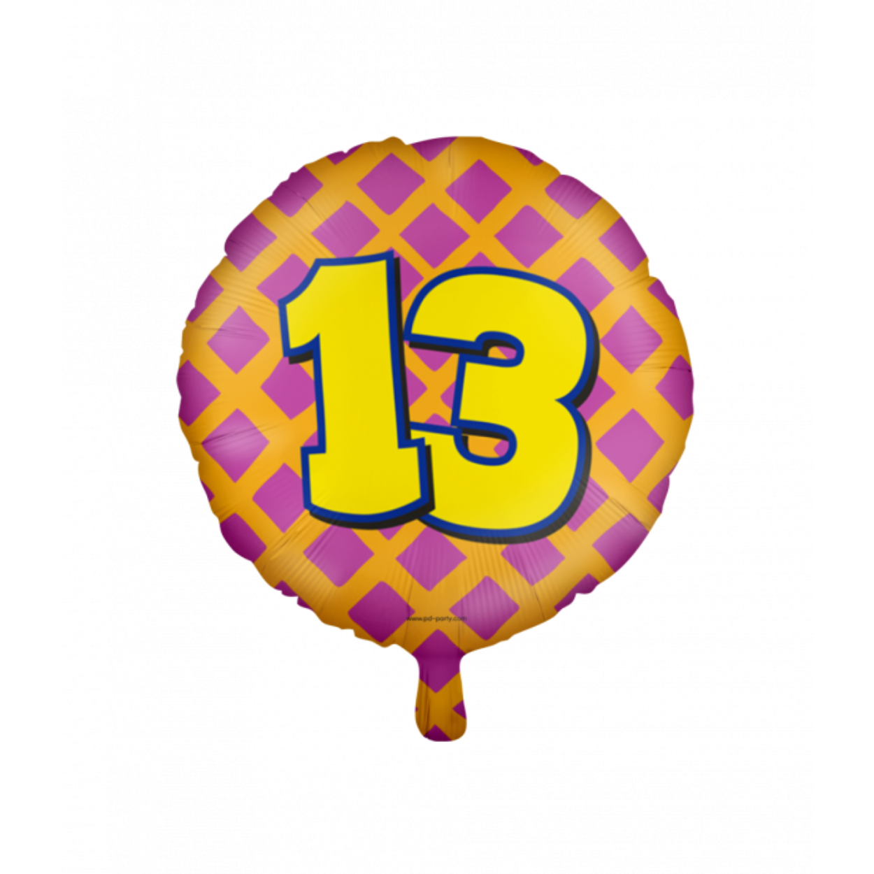 De Happy foil balloons 13 zijn een leuke toevoeging voor als er iemand 13 wordt en door de gebruikte kleuren valt de folie ballon extra op. De folie ballon kan worden gevuld met helium of met lucht, hiervoor wordt standaard een rietje meegeleverd. De ballonnen hebben een diameter van ongeveer 45 centimeter.

Deze ballonnen kunnen wij ter plekke vullen met helium, hiervoor brengen wij 5 euro in rekening.