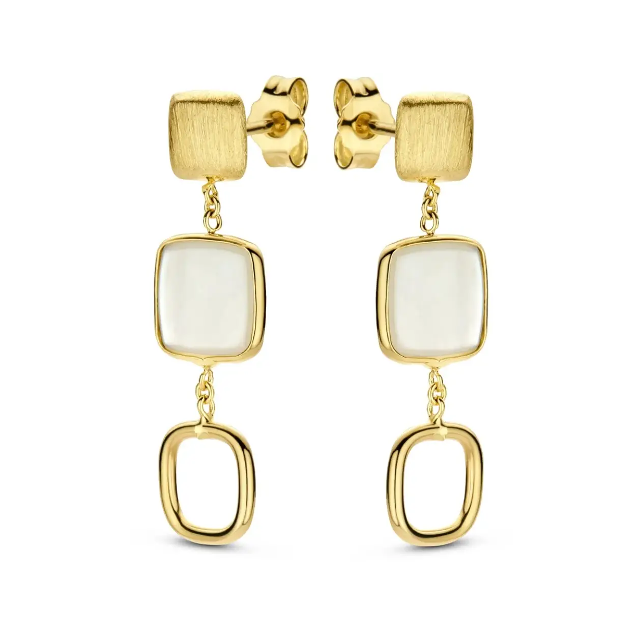 Swing Jewels 14 karaats geelgouden oorhangers met parelmoer

Bijpassend collier en armband verkrijgbaar