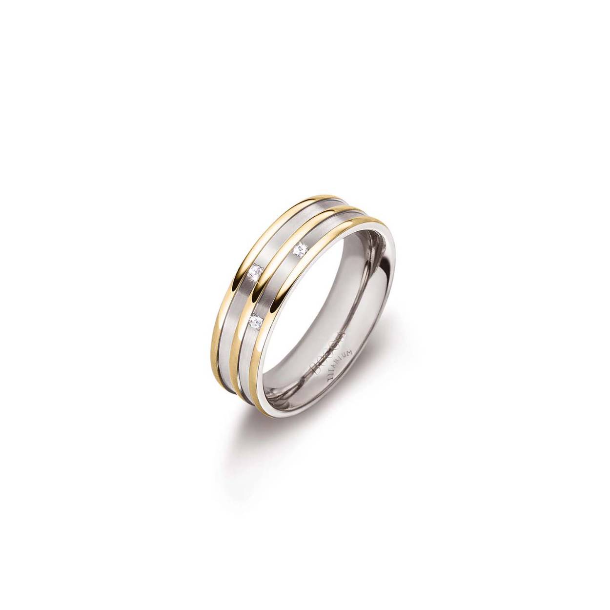 titanium ring met 3 diamanten