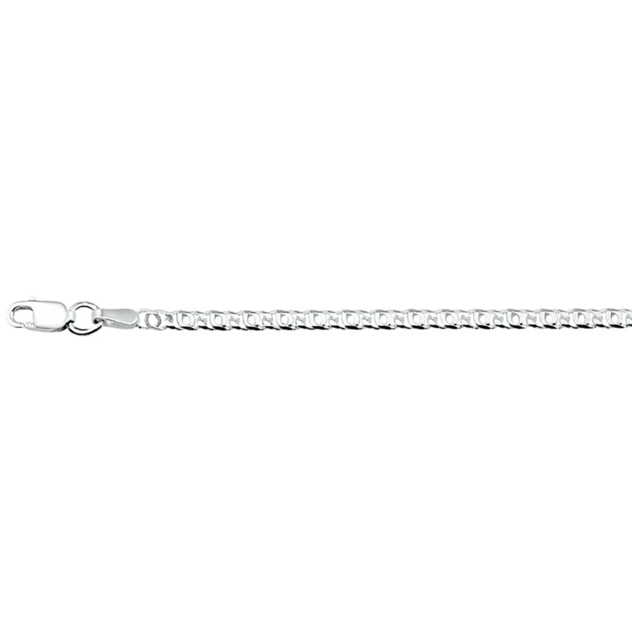 Zilver enkelbandje valkenoog 24 cm