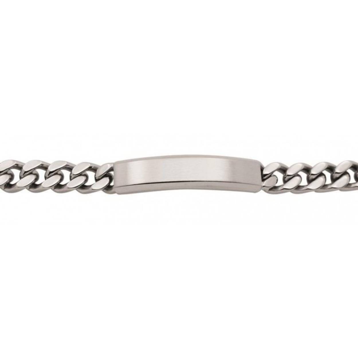 STAAL GRAVEER PLAATARMBAND 21 CM - 10MM BREED