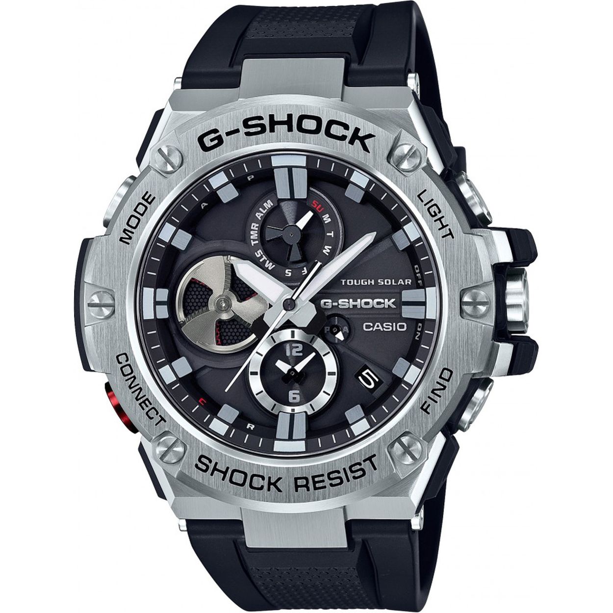 Casio horloge heren kunststof 20 ATM 

Voordelen
- zonne-energie
- band plastic/silicone zwart
- wijzerplaat zwart met zilvere streepjes
- boven gem. waterdicht: zwemmen/duiken
- datum
- maat kast 53,8mm (breedte) 14,4mm (dikte)