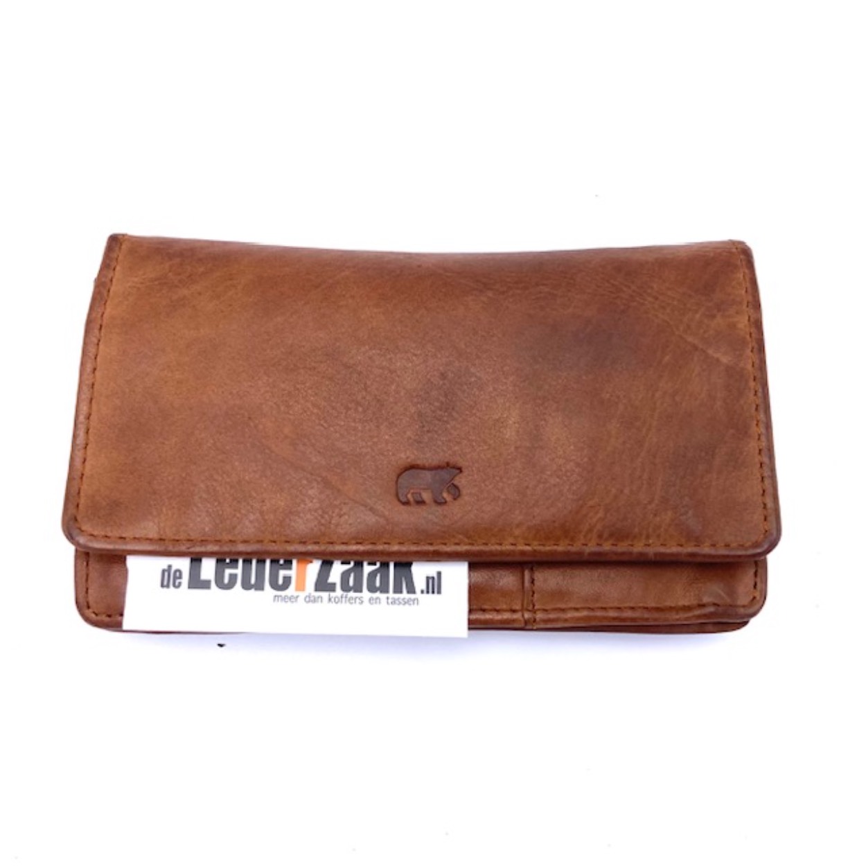 Portemonnee 12 vakjes om bankkaarten in op te bergen.				
Twee binnenritsen 
Achterrits.
3 vakken voor papiergeld.
Afmetingen:
Hoogte 10cm x Breedte 15cm x Diep 3-7 cm