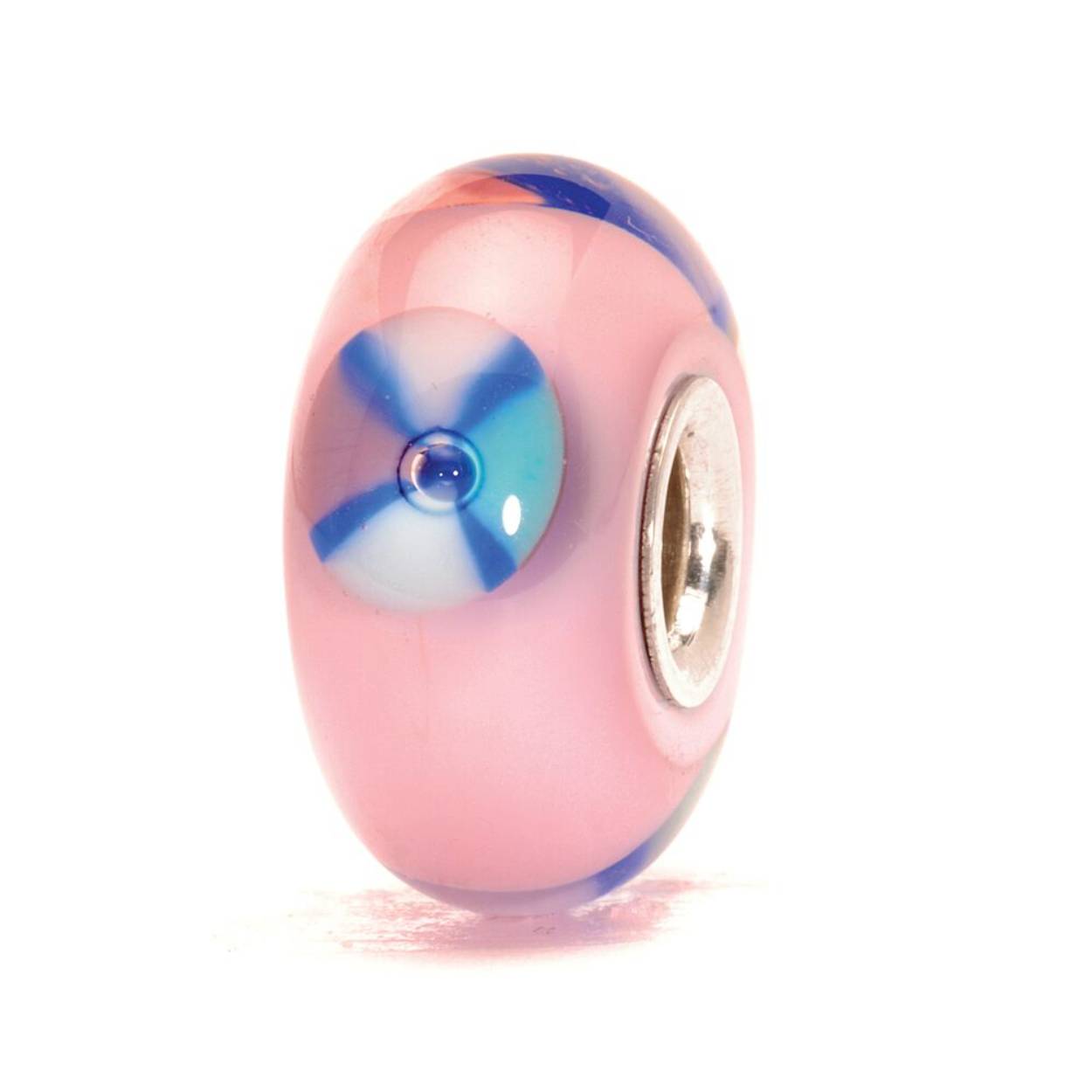  Kraal Roze-Blauw zilver-muranoglas