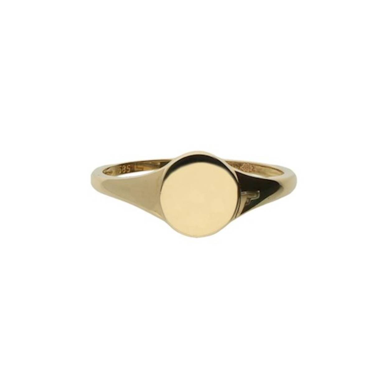 Gouden ring 14 karaats Zegelring Ovaal Maat 52