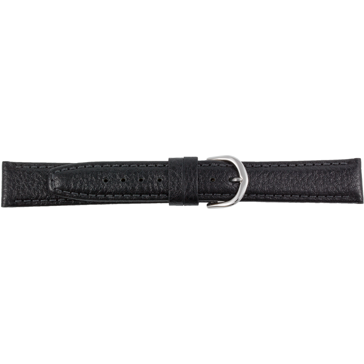 Horlogeband zwart met olifantenprint 22mm XL