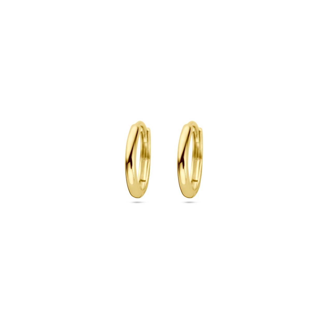 14 karaats geelgouden klap oorringen 12 mm