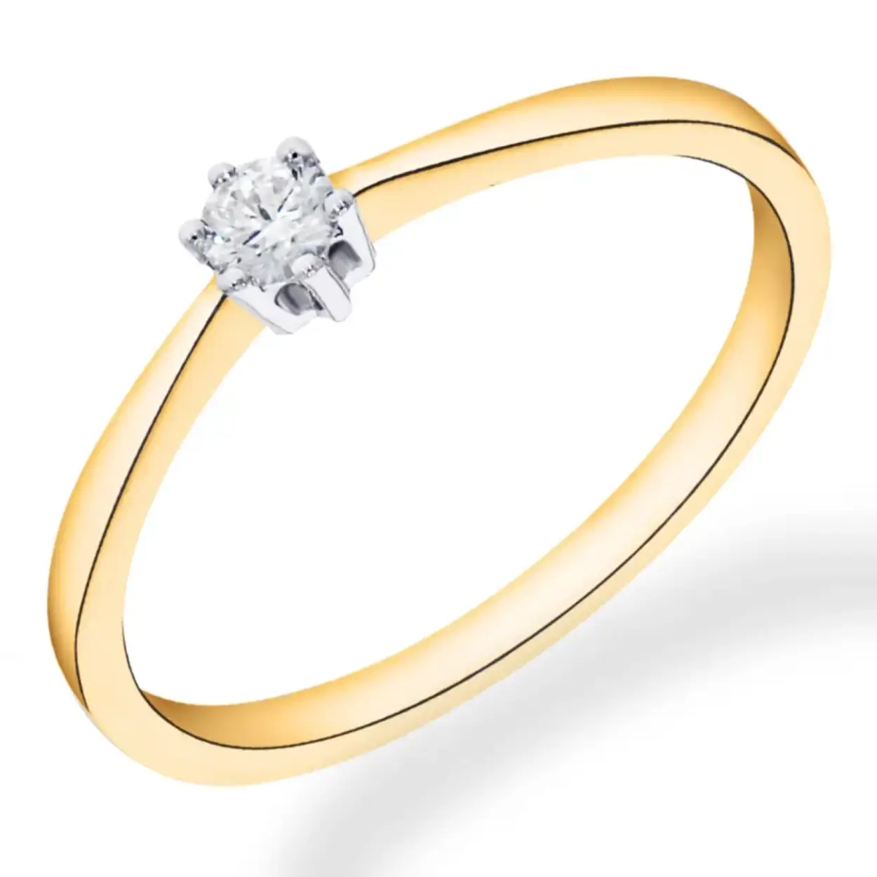 Solitairring Zespoots 0.07 Caraat
1-0.07 Crt H SI