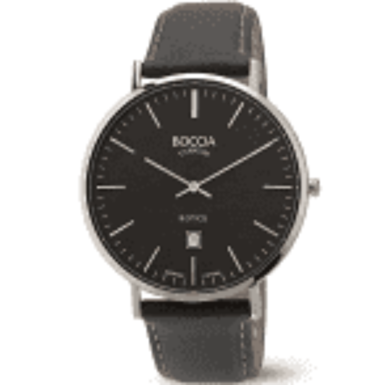 Boccia Titanium Royce Concept 3589-02
Dit Boccia Titanium herenhorloge uit de Royce Concept serie heeft een titanium kast. Het horloge heeft een kastdiameter van 42 mm en krasvast saffierglas. De band van het horloge is van leer. Of je nu sportief of chique gekleed gaat, dit horloge past bij elke outfit en iedere gelegenheid. 

HET MERK
Boccia Titanium: de specialist in het edelmetaal titanium � horloges en sieraden van puur (99,7%) titanium. Titanium heeft een hoog draagcomfort: het is licht in gewicht, huidvriendelijk en neemt de temperatuur van de huid snel aan. 

SPECIFICATIES
- Datumaanduiding
- Krasvast saffierglas
- Ronde titanium horlogekast, � 42 mm
- Zwart lederen horlogeband
- Zwarte wijzerplaat
- 3 ATM

