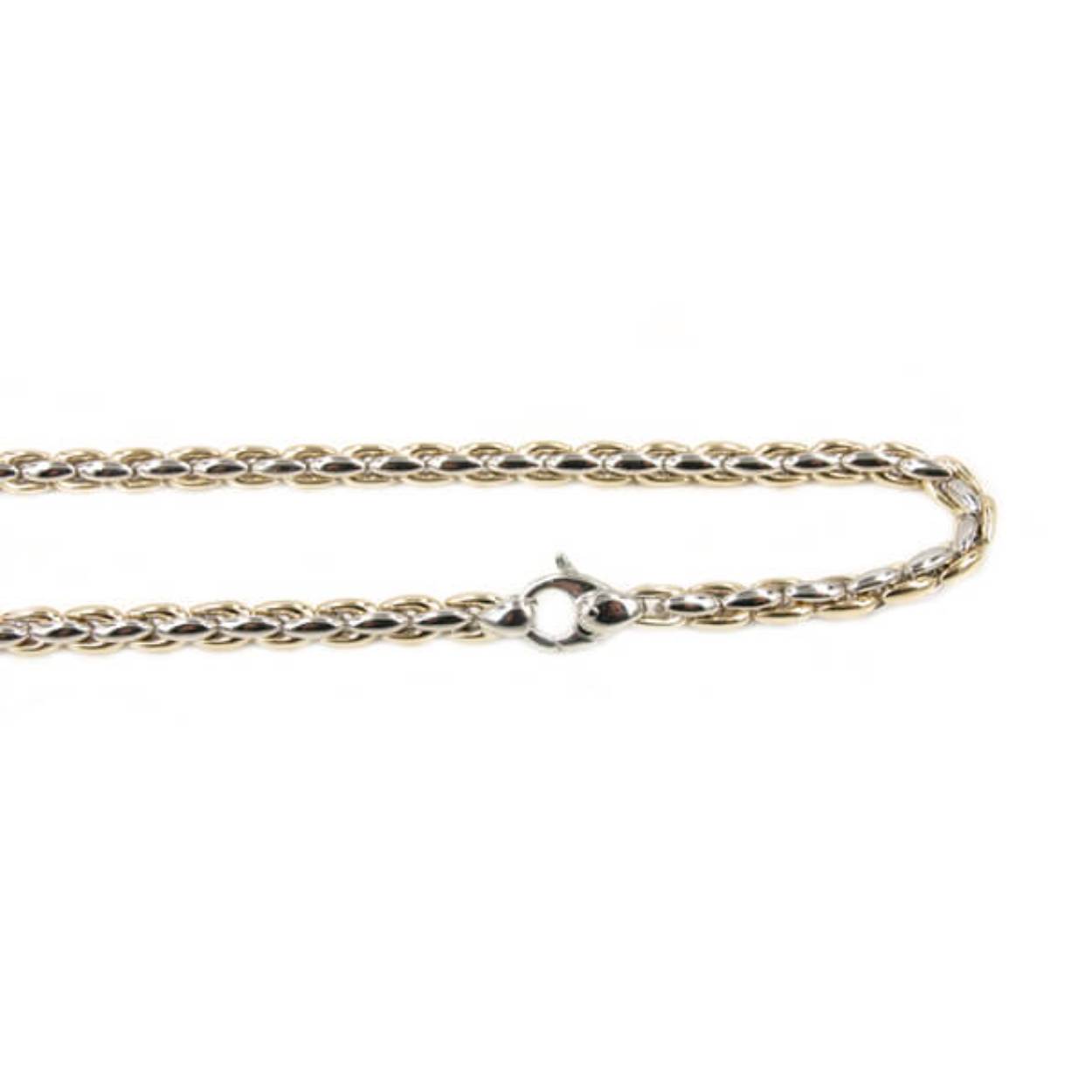Prachtige 14krt bicolor gouden collier van het merk Monzario. Het collier heeft een lengte van 45cm.

Referentienummer: 829CBIC


