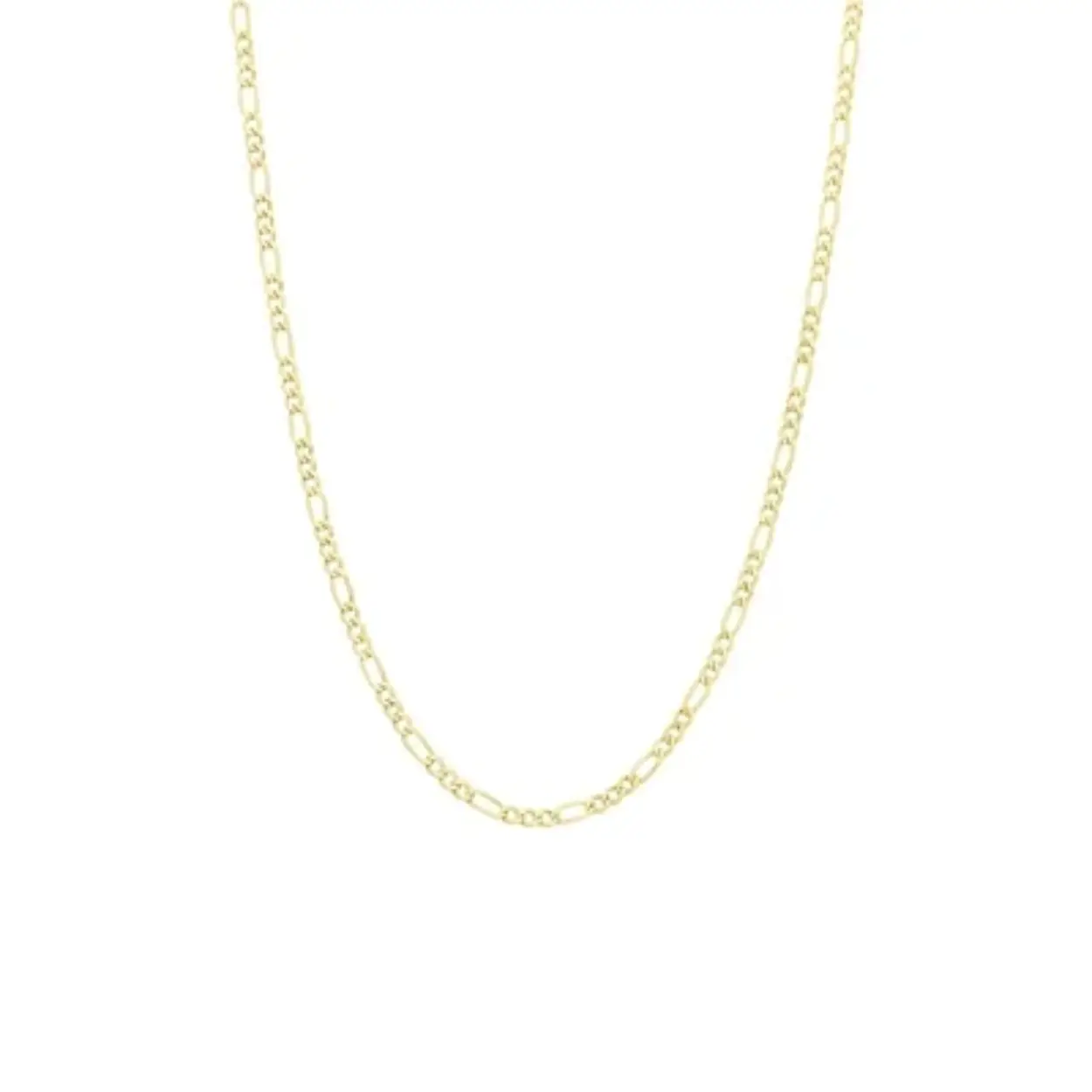 Zilver verguld figaro schakel collier