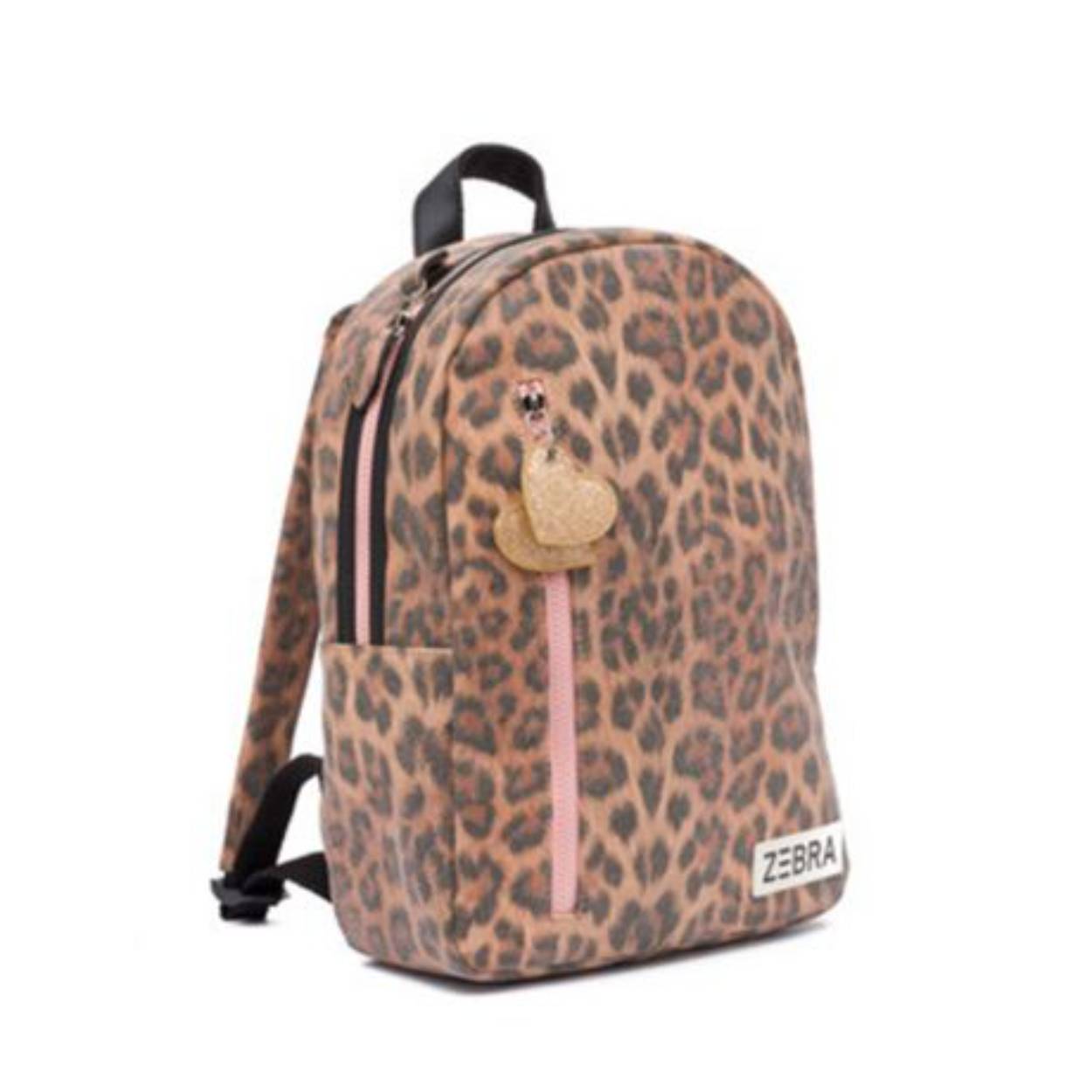 Kinder rugtasje van Zebra. Deze stoere meisjes rugzak is gemaakt van kwalitatief polyester en heeft intern ruimte voor een broodbakje, 2 drinkflesjes en sluit af met een rits. Het kinderrugtasje is voorzien van een vrolijke print met hagels en is afgewerkt met zacht roze.

- Sluit middels een rits
- Handvat aan de bovenkant
- Verstelbare schouderbanden
- Interne fleshouders (2 stuks)
- Voorvak met ritssluiting
- Ruimte voor adreslabel aan achterzijde