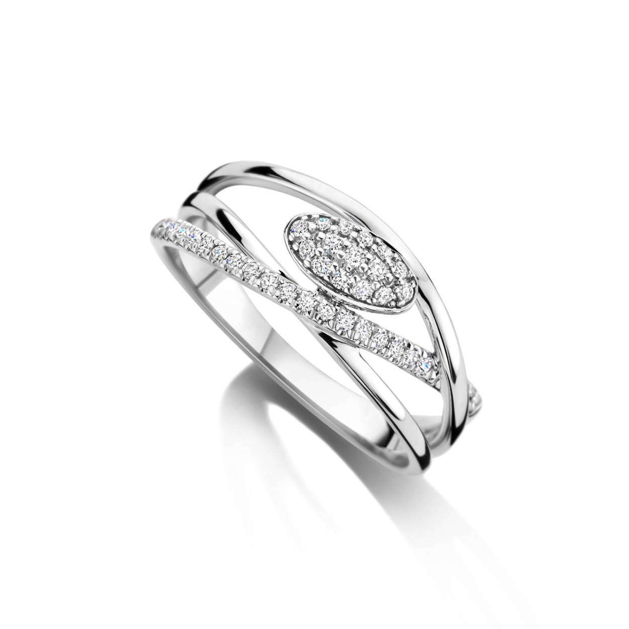 Ring wit goud 18kt met diamanten