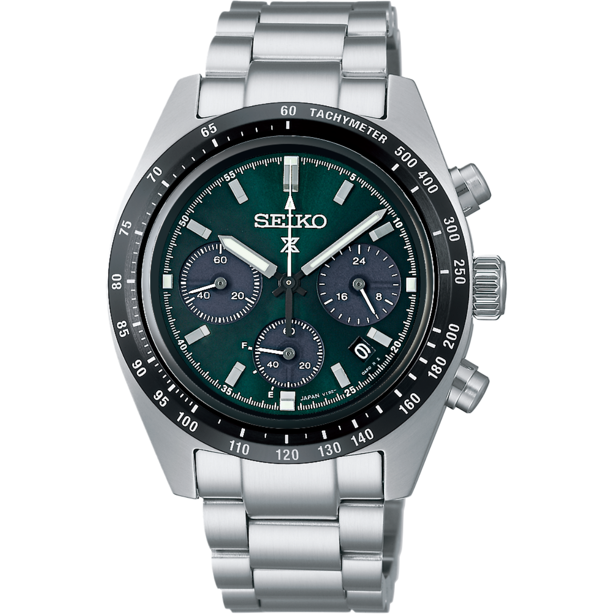 Het Seiko kaliber V192 met stopwatch, 24-uurswijzer en energiereserve indicator is een Solar horloge. 

Seiko Solar maakt gebruik van een ultra-efficiënte Solar cel die in staat is om uit alle soorten licht, dus niet alleen zonlicht, energie te creëren. Deze energie wordt opgeslagen in een zeer kleine oplaadbare batterij die vele malen langer meegaat dan conventionele batterijen. 

Het uurwerk wordt beschermd tegen overladen. Dit maakt het horloge vrijwel onderhoudsvrij. Indien volledig opgeladen heeft kaliber V192 een energiereserve van 6 maanden. Mocht er energietekort dreigen, geeft het horloge een waarschuwing door de secondewijzer in stappen van 2 seconden te laten lopen in plaats van per 1 seconde. 

Het horloge beschikt over een handige energiereserve indicator. De energiereserve indicator geeft de hoeveelheid energie weer in de aanduiding energiereserve. 


Chronograaf

Saffier glas

Techniek Solar

Serie Prospex

Kaliber V192

Materiaal kast Staal

Kleur wijzerplaat Groen

Kleur kast Zilverkleurig

Achterzijde kast Staal

Schroefdeksel

Lichtgevende wijzers

Lichtgevende index

Materiaal Lunette Staal

Diameter kast 39 mm

24- Uurwijzer

Materiaal band Staal

Type sluiting Vouwsluiting met veiligheidsklepje en drukker

Kleur Band Zilverkleurig

Waterdichtheid Tot 100 meter

Energiereserve (max) 6 maanden

Stopwatch tot maximaal 60 minuten in stappen van 1/5 seconden
