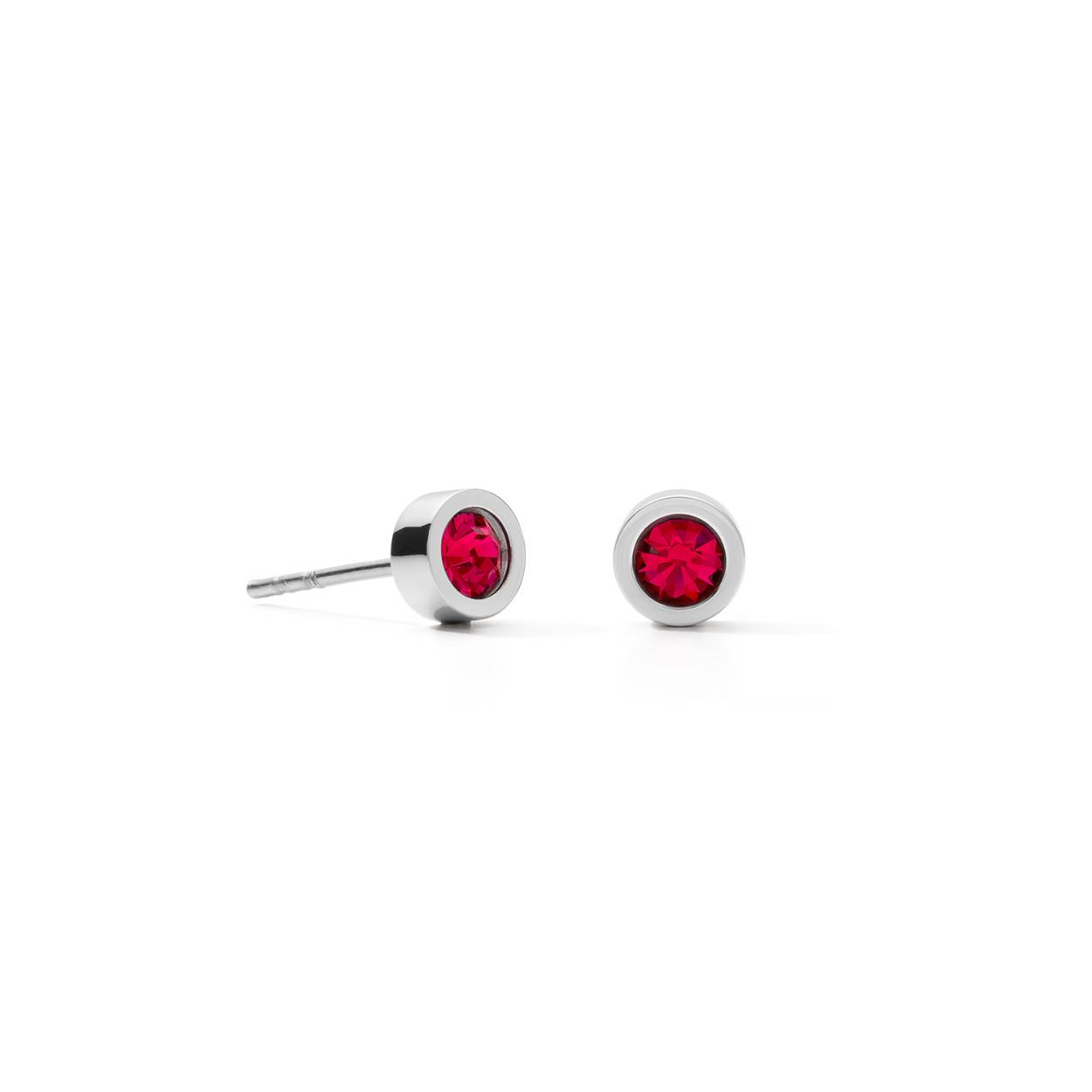 Coeur de lion oorstekers 0317 red silver
5 mm 
