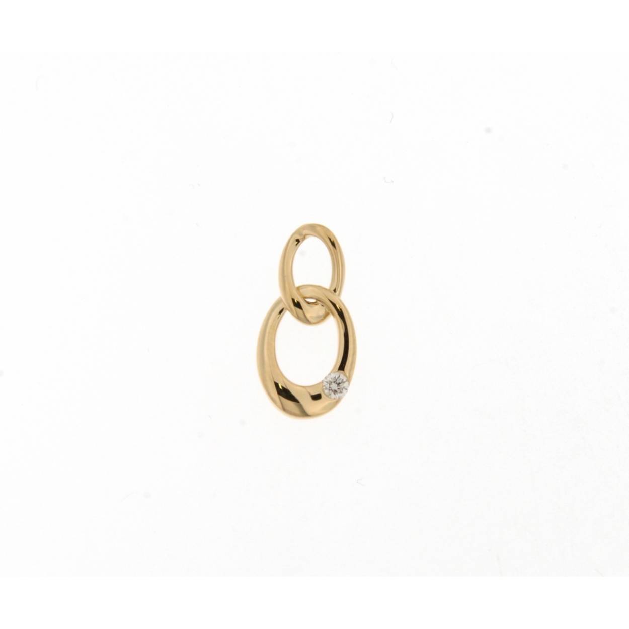 Naiomy geel gouden hanger 18KT met briljant