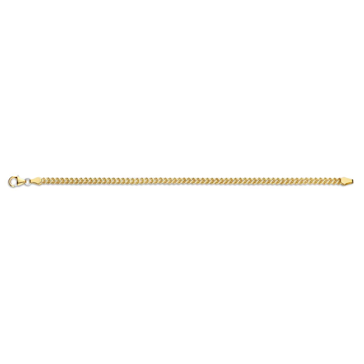 BICOLOR COLLIER MET ZILVEREN KERN 3MM FANTASIE GOURMET 45CM